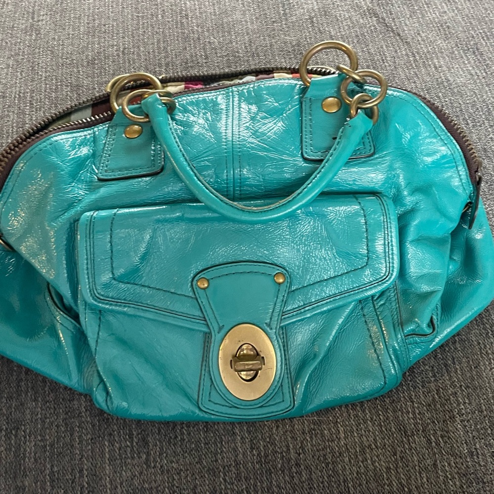 COACH Turquoise leather purse A0869-12295